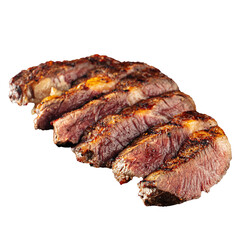 grilled and sliced marble beef steak