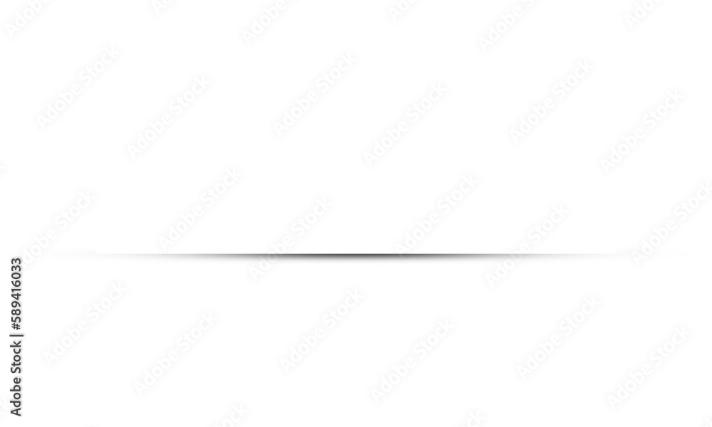 Aufkleber horizontal silver line shadow effect for design