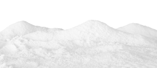 Clean white snow landscape isolated