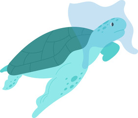 Turtle Suffer From Waste