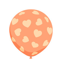 Rubber balloon illustration with simple pattern