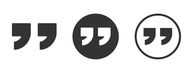 Quote mark vector icons
