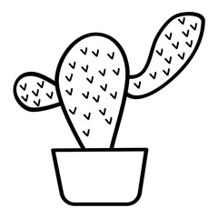 Cactus in the pot vector illustration 