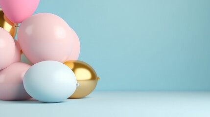 Fototapeta premium Balloon Background. Illustration AI Generative.