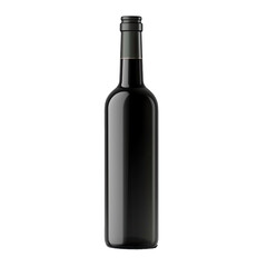 bottle of wine on transparent background , ai generated