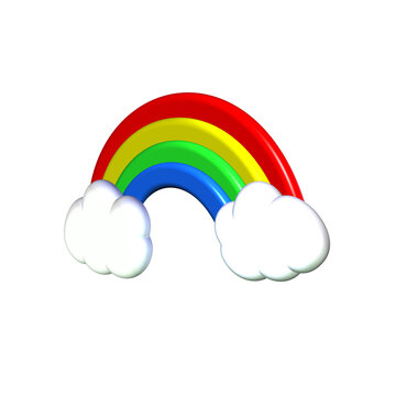 illustration rainbow cloud element image