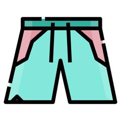 short Pants filled outline icon
