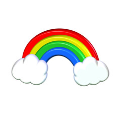 illustration rainbow cloud element image