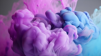 Obraz premium Abstract colorful paint. Illustration AI Generative.