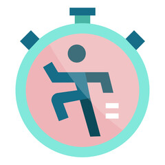 Fototapeta premium Timing flat icon