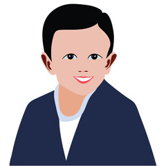 A cute boy avatar drawing illustration-vector Artwork
