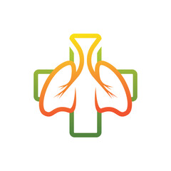 Lungs logo vector icon design
