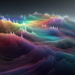 Abstract fractal graphics background.created with Generative AI tecnology.