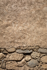 Stone wall texture. Earth wall texture background. Dirt texture.