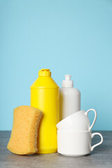Detergent, accessories for dish washing and cleaning
