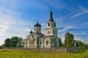Orthodox Church in Boncza, village in Lublin voivodeship, Poland. The Orthodox Church was built in...