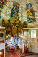 Fototapeta na wymiar Church of the Nativity of St. John the Baptist. Michniowiec, Subcarpathian Voivodeship, Poland.
