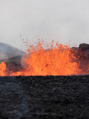 Volcano eruption  in Mt. Fagradalsfjall August 2022
