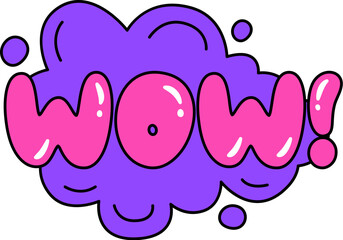 Wow Comic Sticker