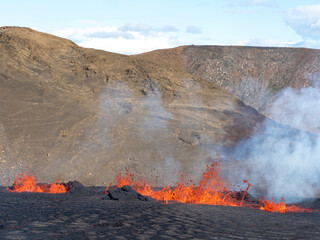 Volcano eruption  in Mt. Fagradalsfjall August 2022
