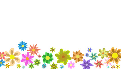 Obraz na płótnie Canvas Background illustration with colorful floral plants