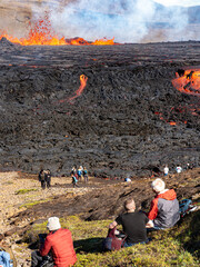 Volcano eruption  in Mt. Fagradalsfjall August 2022
