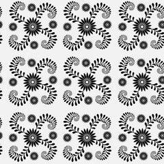 Seamless pattern design with flower vector art work