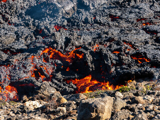 Volcano eruption  in Mt. Fagradalsfjall August 2022
