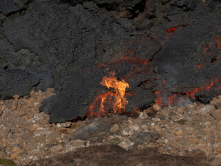 Volcano eruption  in Mt. Fagradalsfjall August 2022
