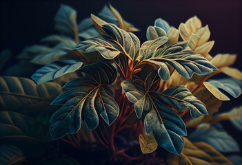 Illustration of a foliage plant. Generative AI