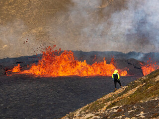 Volcano eruption  in Mt. Fagradalsfjall August 2022
