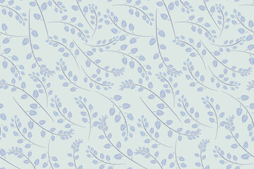 Obraz premium seamless floral pattern vine design light blue bell flower vector illustration