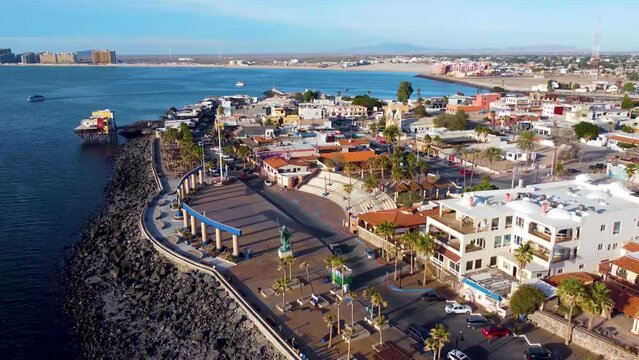 Rocky Point Malecon drone view in sonora mexico