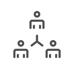 Teamwork and business communication icon outline and linear symbol.	
