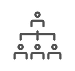 Teamwork and business communication icon outline and linear symbol.	
