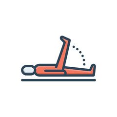 Color illustration icon for movements 
