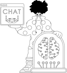 He has an AI model in his hands, using vector linear format