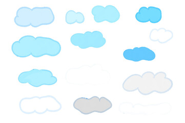 かわいい雲の素材セット