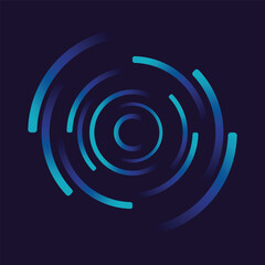 Creative connection icon logo design. Circular network data. Geometric structure dot and line connection. Vector illustration