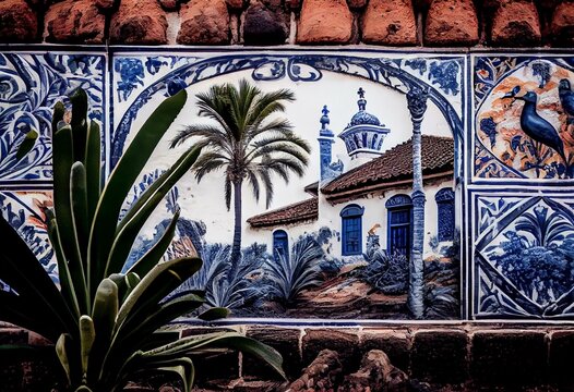 Los Azulejos De Veneguera ,Formación Rocosa cerca de Mogan, Las Palmas de Gran Canaria. Generative AI
