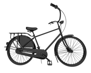 Classic Bike isolated on transparent background. 3d rendering - illustration