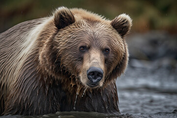 Fototapeta premium Grizzly Bear of Shores of Alaska