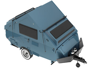 Caravan Camper isolated on transparent background. 3d rendering - illustration