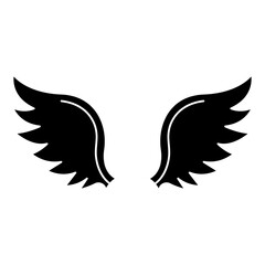Angel wings icon vector. fly illustration sign collection. pilot symbol. wings logo.