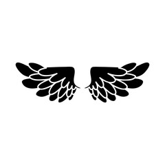 Angel wings icon vector. fly illustration sign collection. pilot symbol. wings logo.