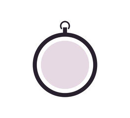 Countdown timer and stopwatch symbol flat illustration.	
