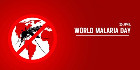 World Malaria Day. Social media Malaria Awareness Banner Design, April 25. Mosquito, Stop Malaria, Diseases.