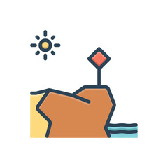 Color illustration icon for ends 