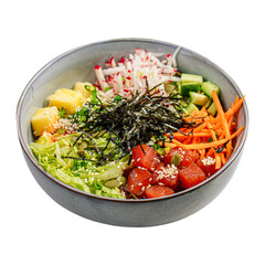 png portion of tuna poke bowl
