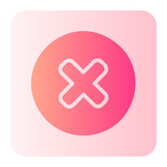 Obraz premium cross mark gradient icon